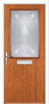 Cottage Half Glazed Staxton Composite Front Door in Oak