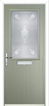 Cottage Half Glazed Staxton Composite Front Door in Pebble Grey