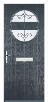 Circle Crystal Bohemia Composite Front Door in Anthracite Grey