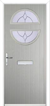 Circle Classic Composite Front Door in Agate Grey