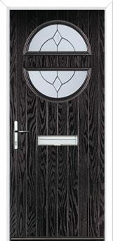 Circle Classic Composite Front Door in Black Brown