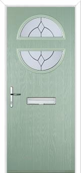 Circle Classic Composite Front Door in Chartwell Green