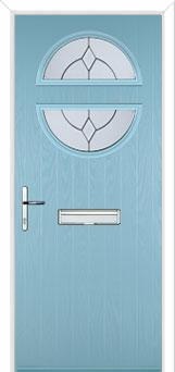 Circle Classic Composite Front Door in Duck Egg Blue