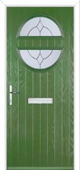 Circle Classic Composite Front Door in Fern Green