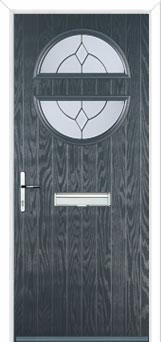 Circle Classic Composite Front Door in Anthracite Grey