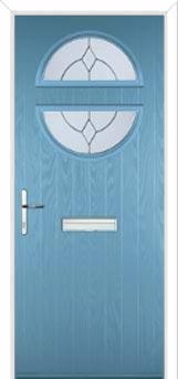Circle Classic Composite Front Door in Pastel Blue