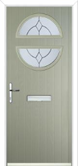 Circle Classic Composite Front Door in Pebble Grey