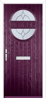 Circle Classic Composite Front Door in Purple Violet