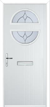 Circle Classic Composite Front Door in White