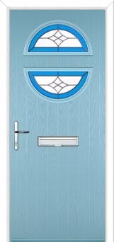 Circle Crystal Harmony Composite Front Door in Duck Egg Blue