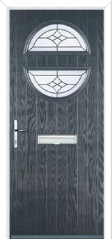 Circle Crystal Harmony Composite Front Door in Anthracite Grey