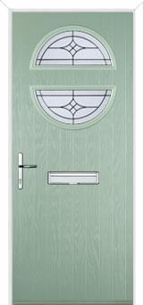 Circle Elegance Composite Front Door in Chartwell Green