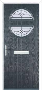 Circle Elegance Composite Front Door in Anthracite Grey