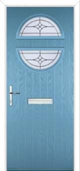 Circle Elegance Composite Front Door in Pastel Blue