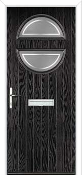 Circle Enfield Composite Front Door in Black Brown