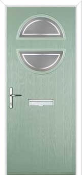 Circle Enfield Composite Front Door in Chartwell Green