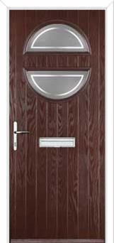 Circle Enfield Composite Front Door in Darkwood
