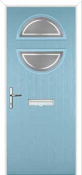 Circle Enfield Composite Front Door in Duck Egg Blue