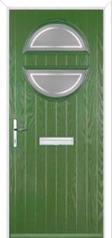 Circle Enfield Composite Front Door in Fern Green