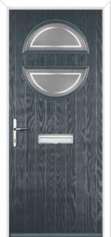 Circle Enfield Composite Front Door in Anthracite Grey