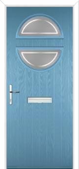 Circle Enfield Composite Front Door in Pastel Blue