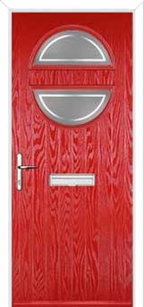 Circle Enfield Composite Front Door in Poppy Red
