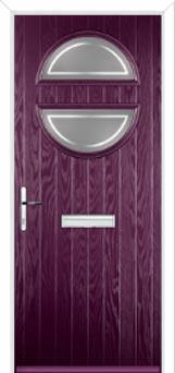 Circle Enfield Composite Front Door in Purple Violet