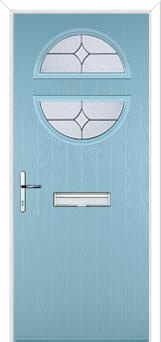 Circle Flair Composite Front Door in Duck Egg Blue