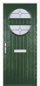 Circle Flair Composite Front Door in Green