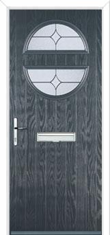 Circle Flair Composite Front Door in Anthracite Grey