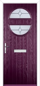 Circle Flair Composite Front Door in Purple Violet