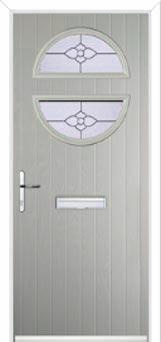 Circle Finesse Composite Front Door in Agate Grey