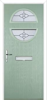 Circle Finesse Composite Front Door in Chartwell Green