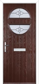 Circle Finesse Composite Front Door in Darkwood