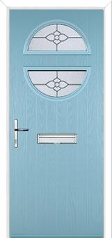 Circle Finesse Composite Front Door in Duck Egg Blue