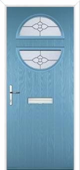 Circle Finesse Composite Front Door in Pastel Blue
