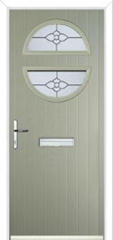 Circle Finesse Composite Front Door in Pebble Grey
