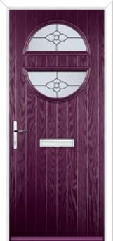 Circle Finesse Composite Front Door in Purple Violet