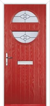 Circle Finesse Composite Front Door in Red