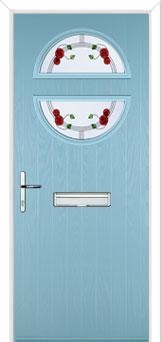 Circle Mackintosh Rose Composite Front Door in Duck Egg Blue