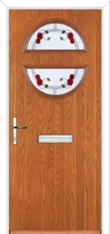 Circle Mackintosh Rose Composite Front Door in Oak