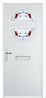 Circle Mackintosh Rose Composite Front Door in White