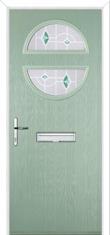 Circle Murano Composite Front Door in Chartwell Green