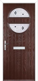 Circle Murano Composite Front Door in Darkwood
