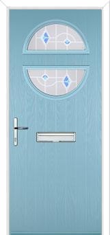 Circle Murano Composite Front Door in Duck Egg Blue