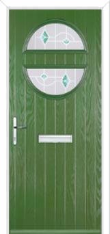 Circle Murano Composite Front Door in Fern Green