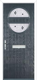 Circle Murano Composite Front Door in Anthracite Grey