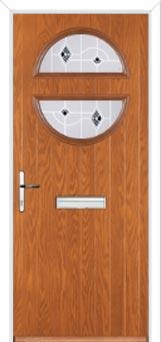 Circle Murano Composite Front Door in Oak
