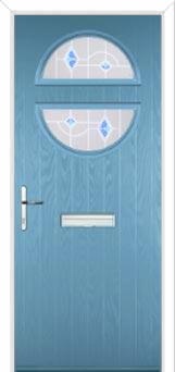 Circle Murano Composite Front Door in Pastel Blue