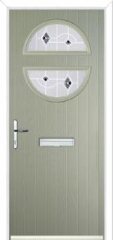 Circle Murano Composite Front Door in Pebble Grey